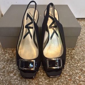 🦋Anne Klein Sport navy buckle sling backs, size 6.5